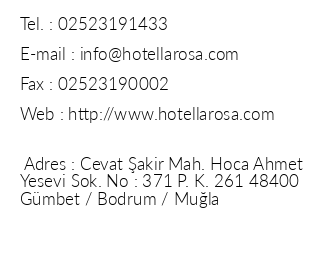 Hotel La Rosa iletiim bilgileri